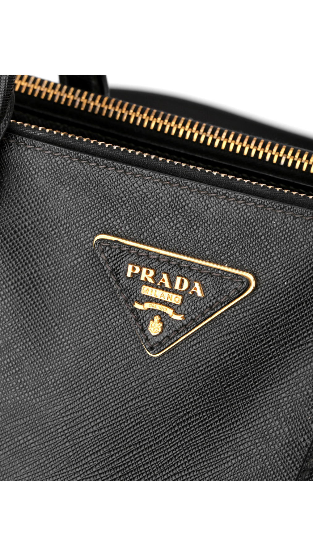 Prada Saffiano Lux Shoulder Bag Small - Black