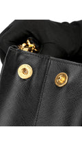 Prada Saffiano Lux Shoulder Bag Small - Black