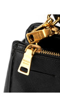 Prada Saffiano Lux Shoulder Bag Small - Black