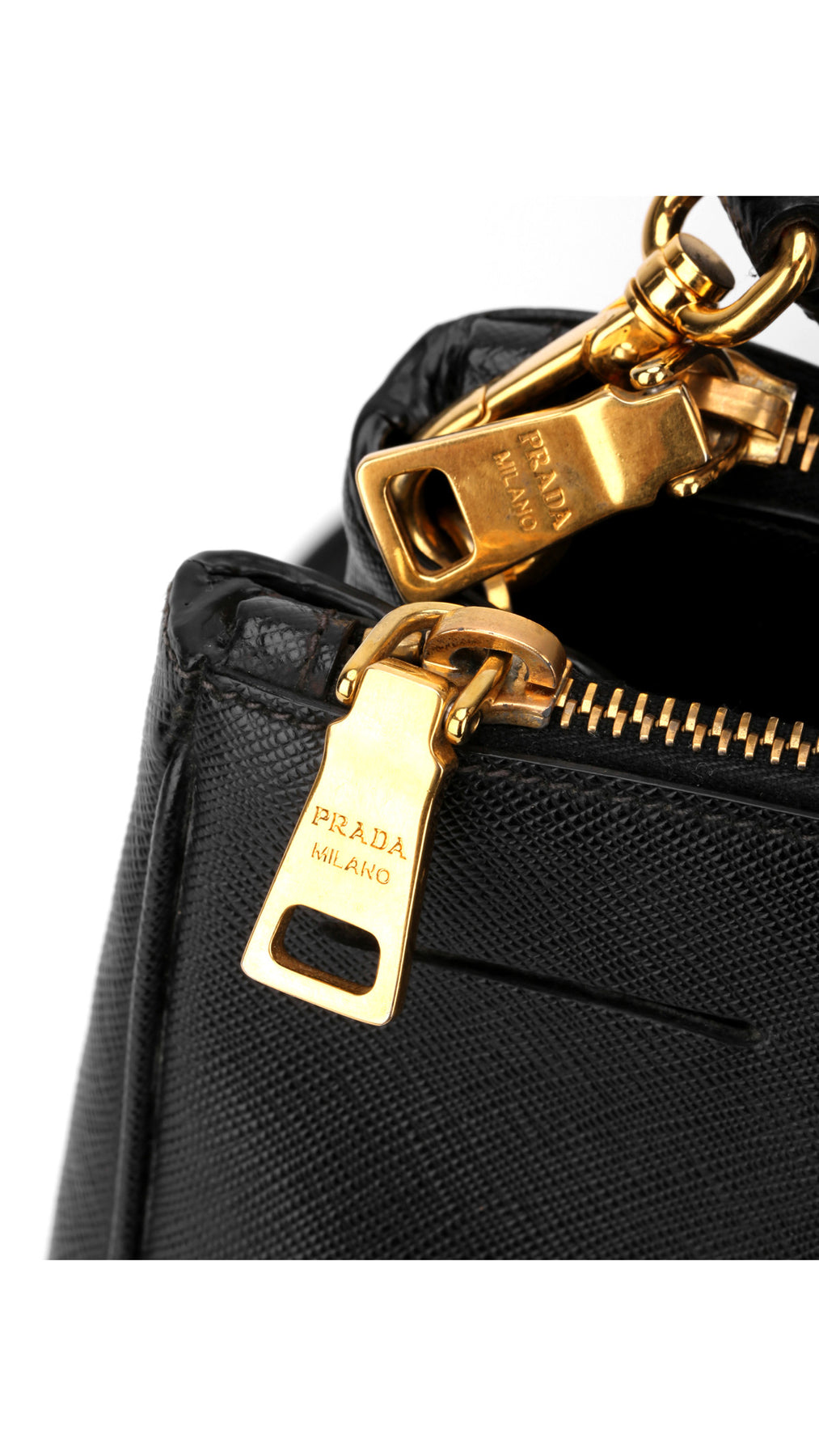 Prada Saffiano Lux Shoulder Bag Small - Black