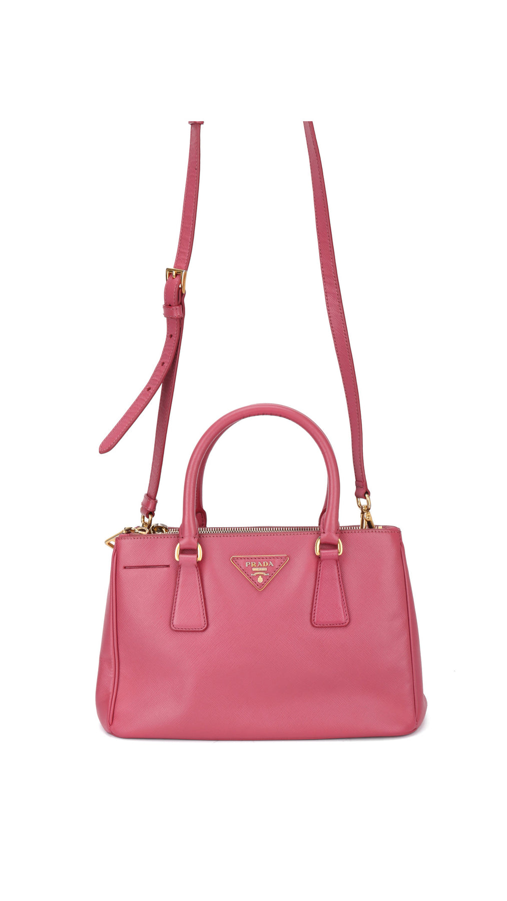 Prada Saffiano Lux Axelväska Small - Rosa