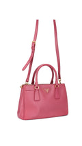 Prada Saffiano Lux Axelväska Small - Rosa