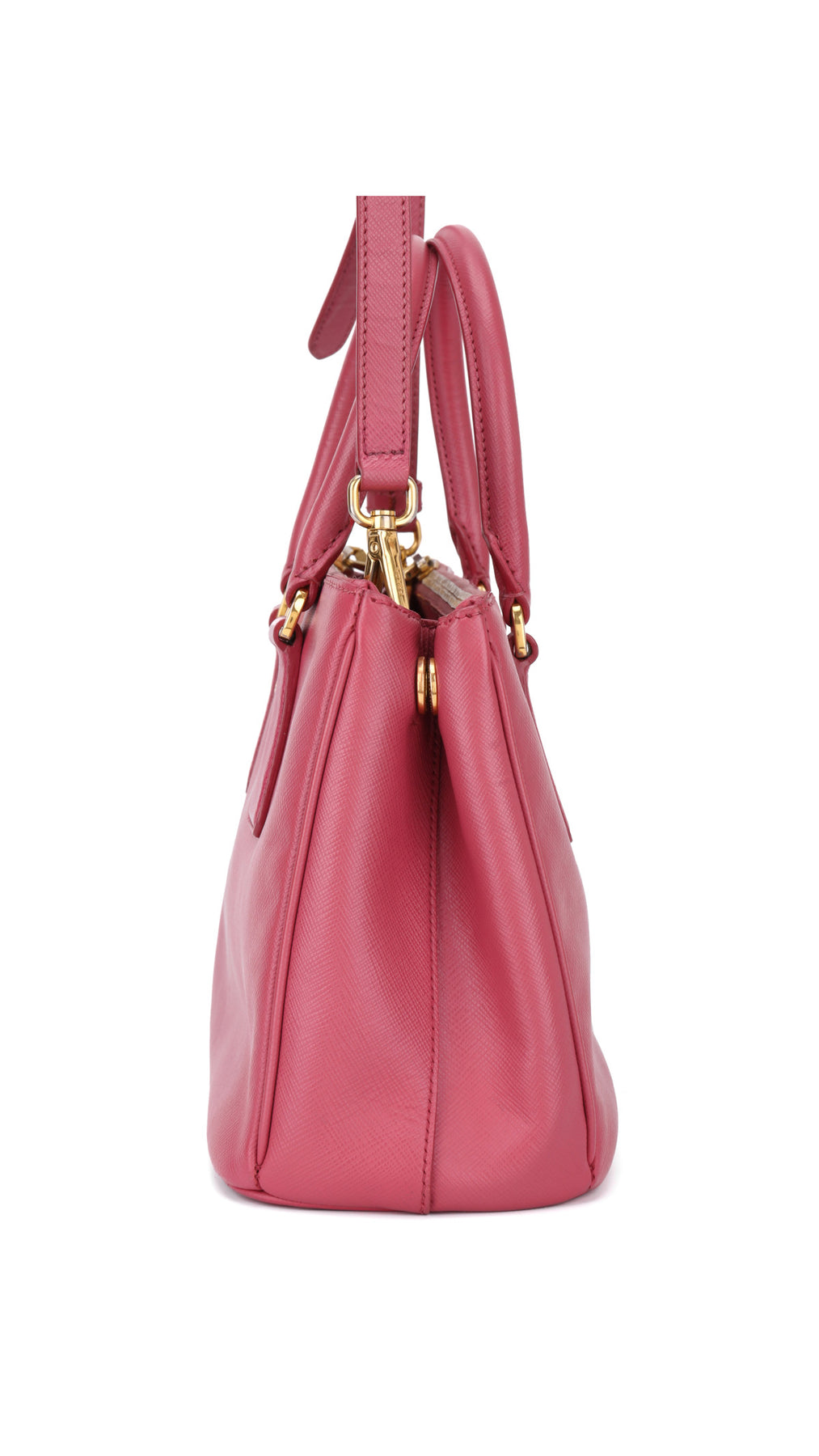 Prada Saffiano Lux Axelväska Small - Rosa