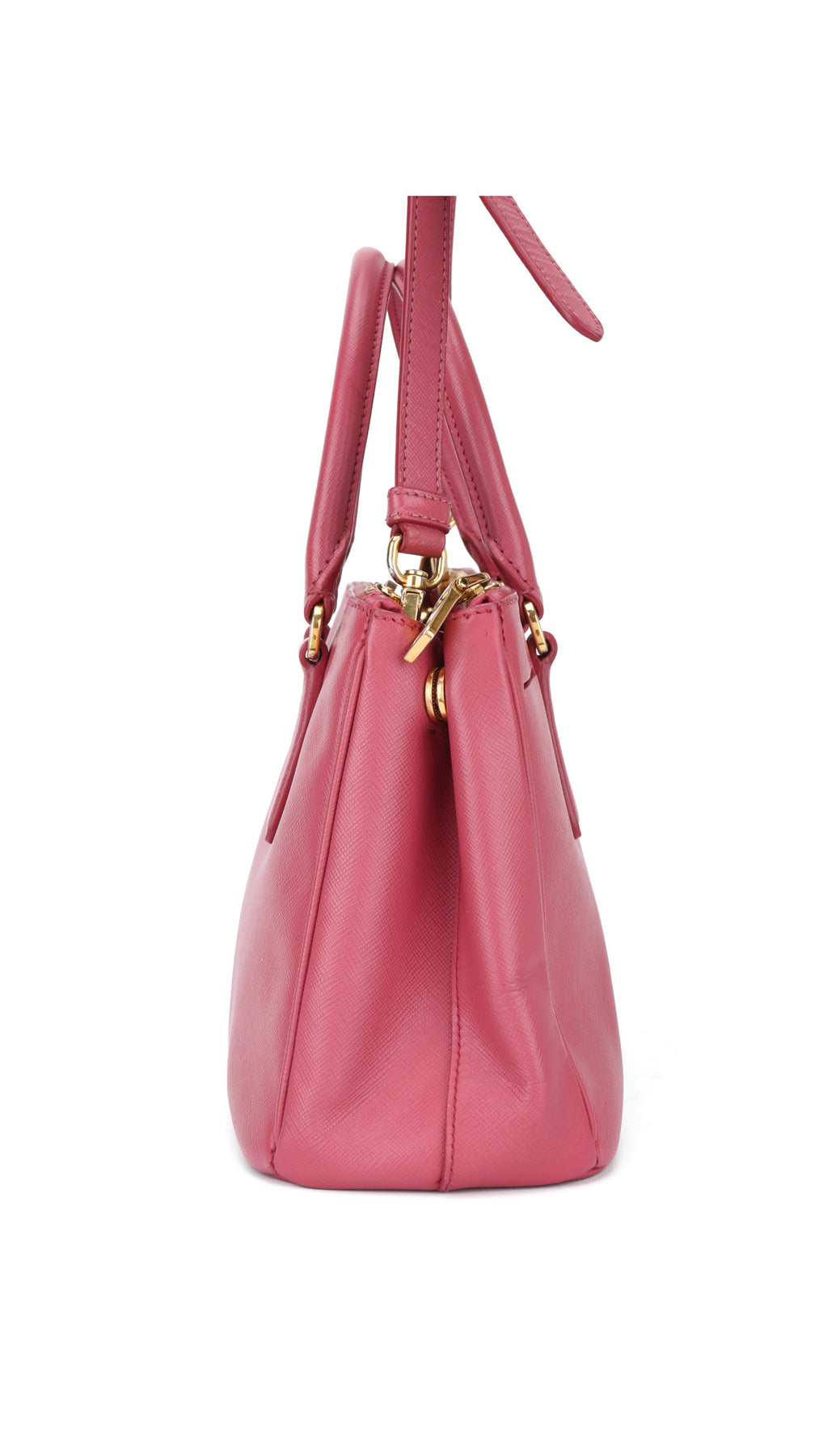 Prada Saffiano Lux Axelväska Small - Rosa