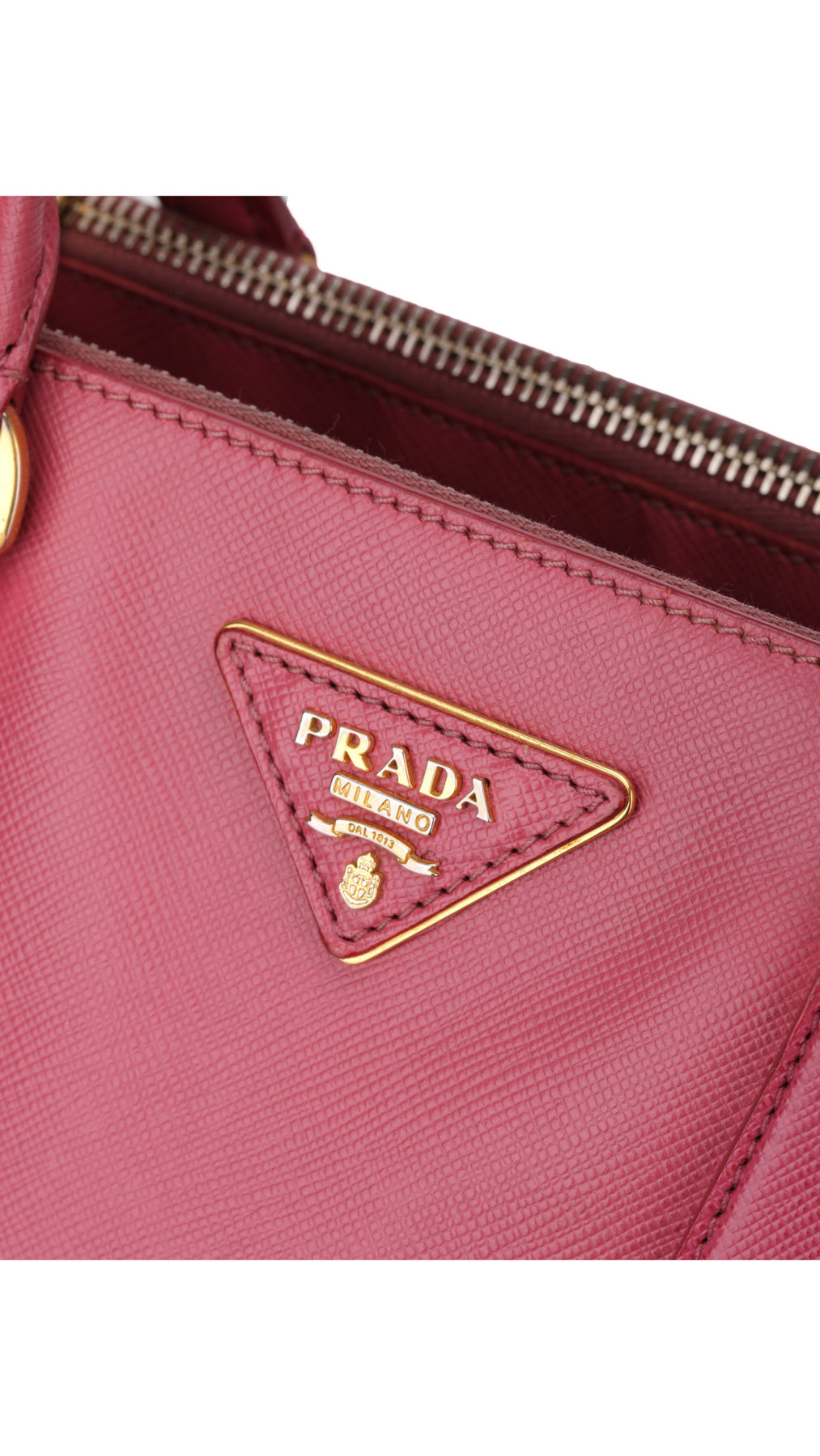 Prada Saffiano Lux Axelväska Small - Rosa