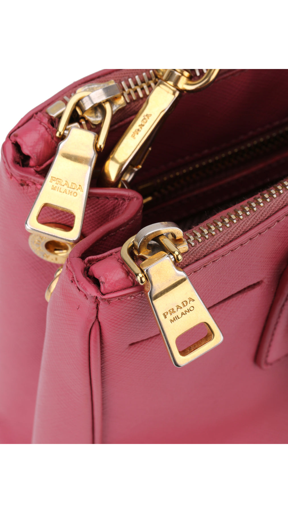 Prada Saffiano Lux Axelväska Small - Rosa