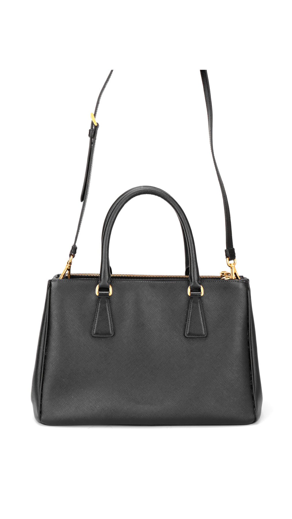 Prada Saffiano Lux Shoulder Bag Small - Black