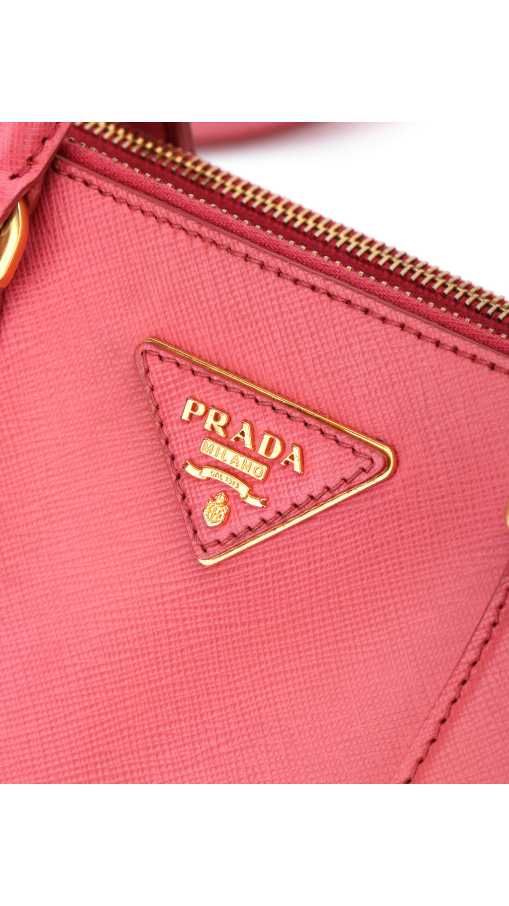 Prada Saffiano Lux Shoulder Bag Small - Pink