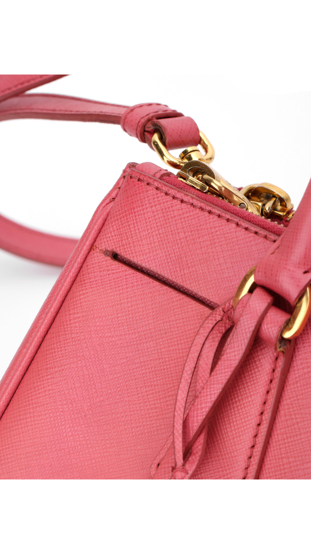 Prada Saffiano Lux Shoulder Bag Small - Pink