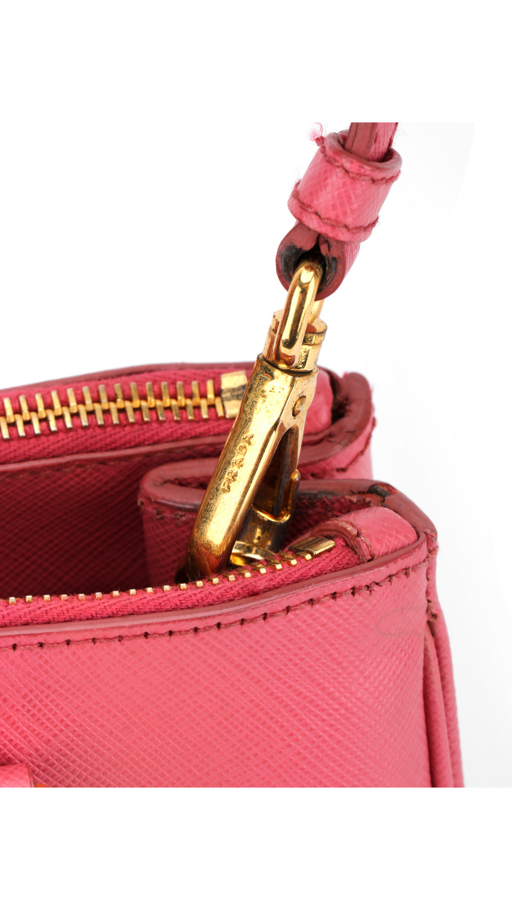 Prada Saffiano Lux Shoulder Bag Small - Pink