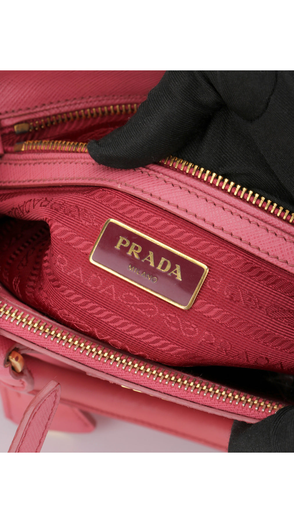 Prada Saffiano Lux Shoulder Bag Small - Pink
