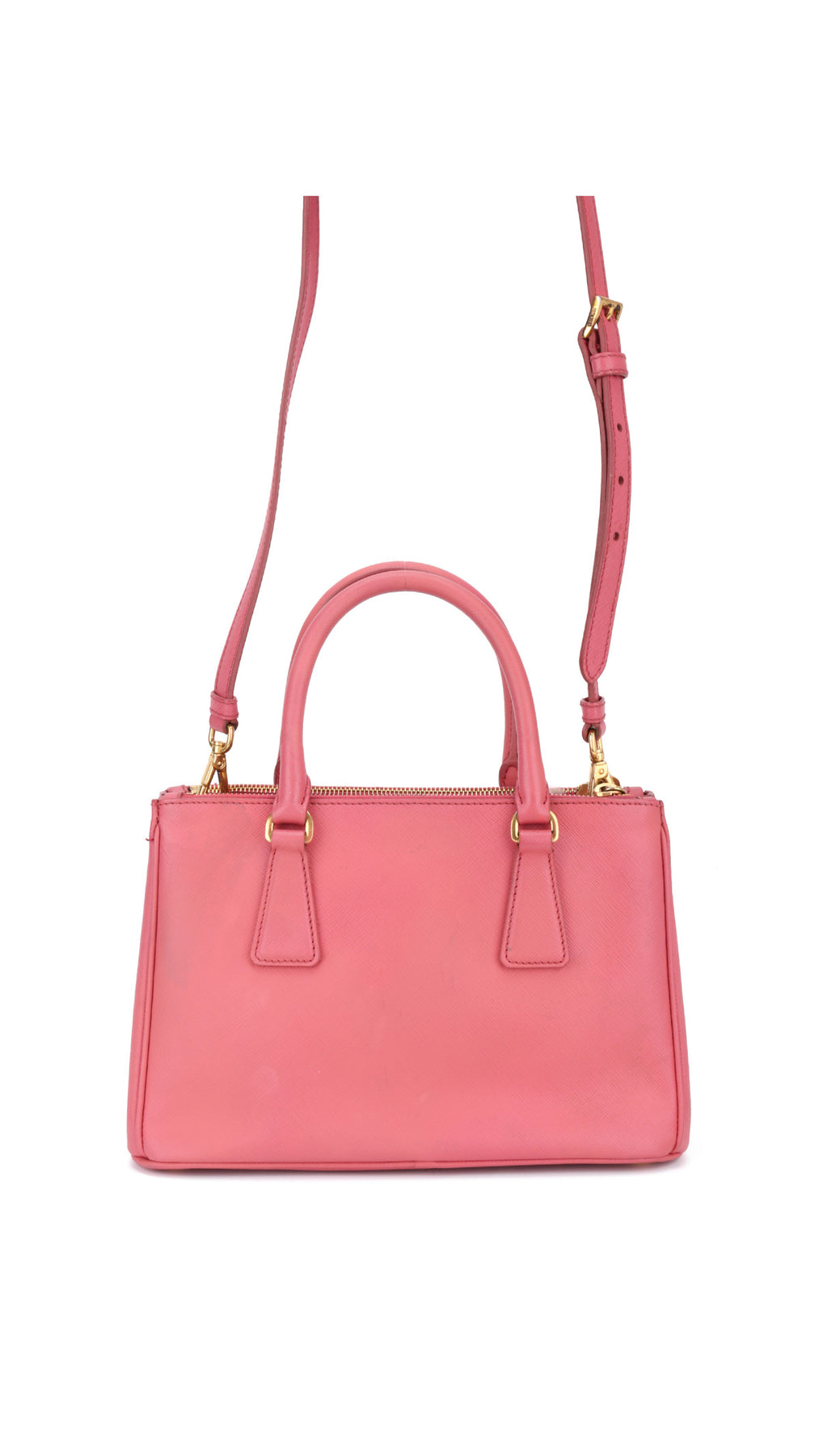 Prada Saffiano Lux Shoulder Bag Small - Pink