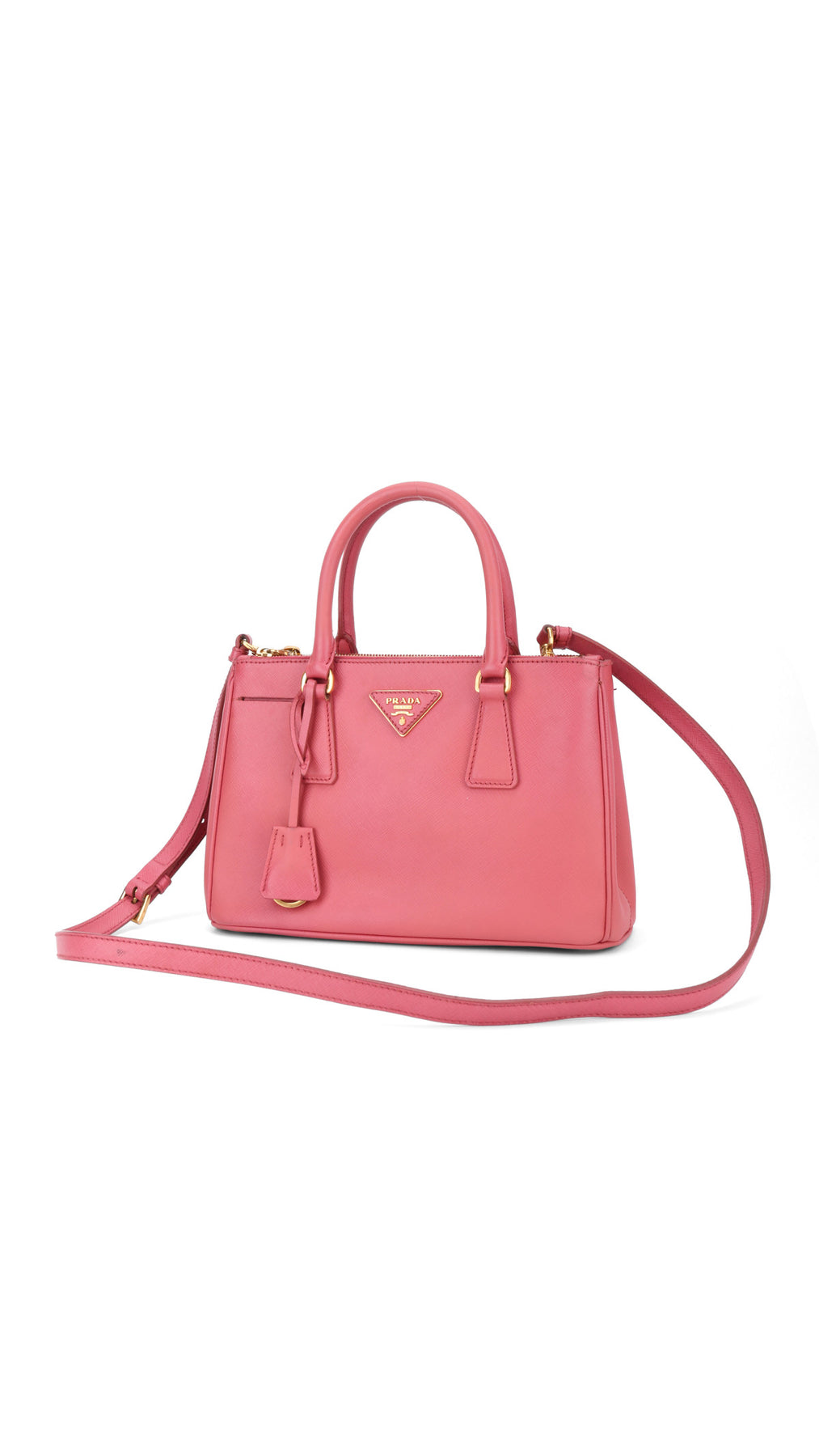 Prada Saffiano Lux Shoulder Bag Small - Pink