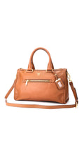 Prada Vitello Daino Front Zip Tote Axelväska - Brun