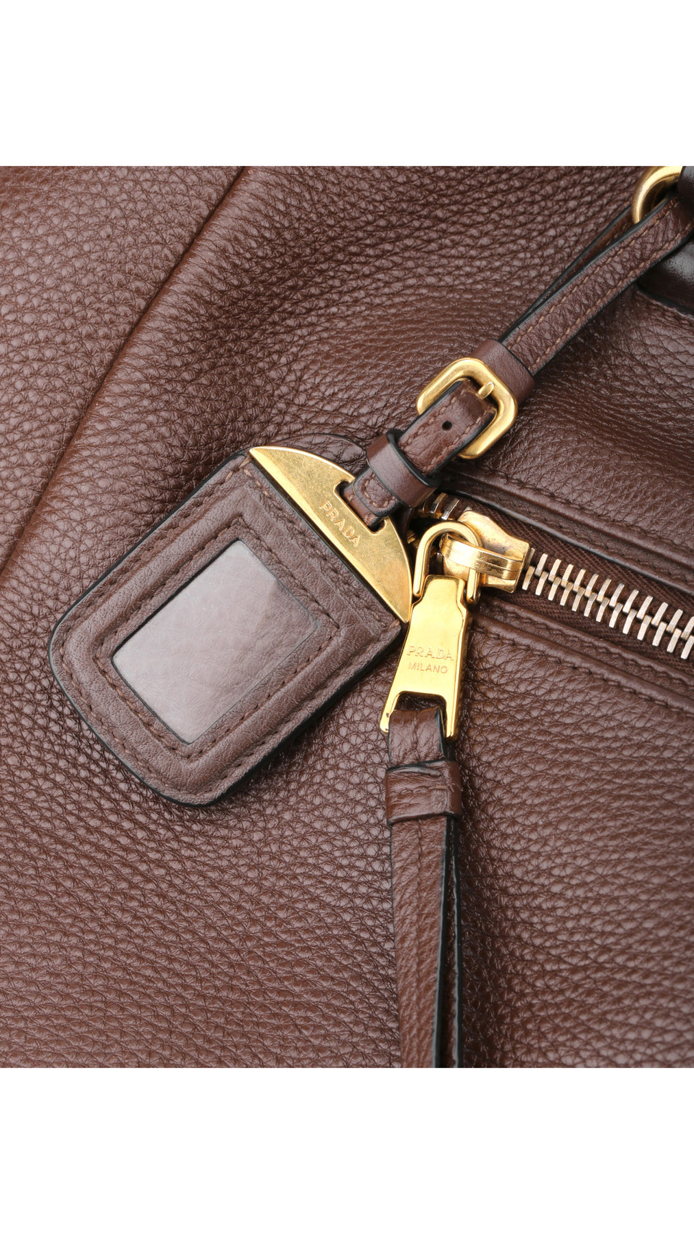 Prada Vitello Daino Tote Bag 2 - Brun