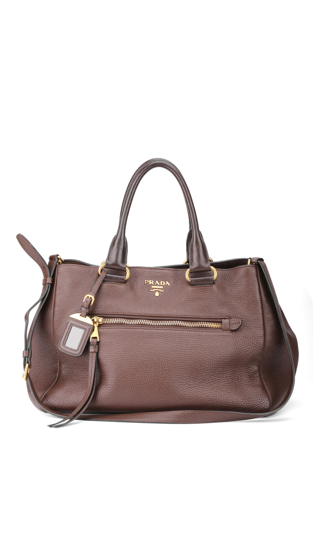Prada Vitello Daino Tote Bag 2 - Brun