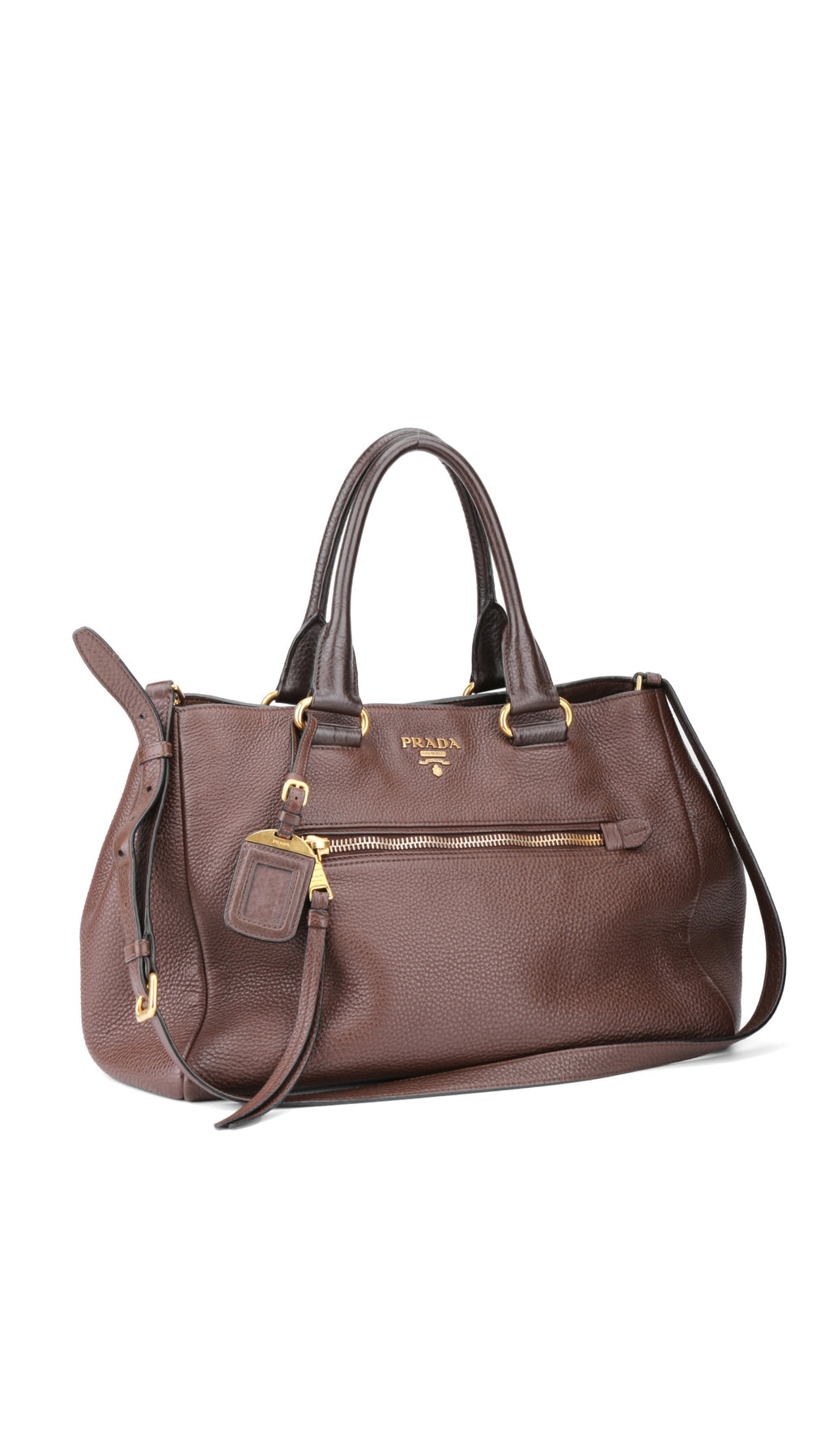 Prada Vitello Daino Tote Bag 2 - Brun