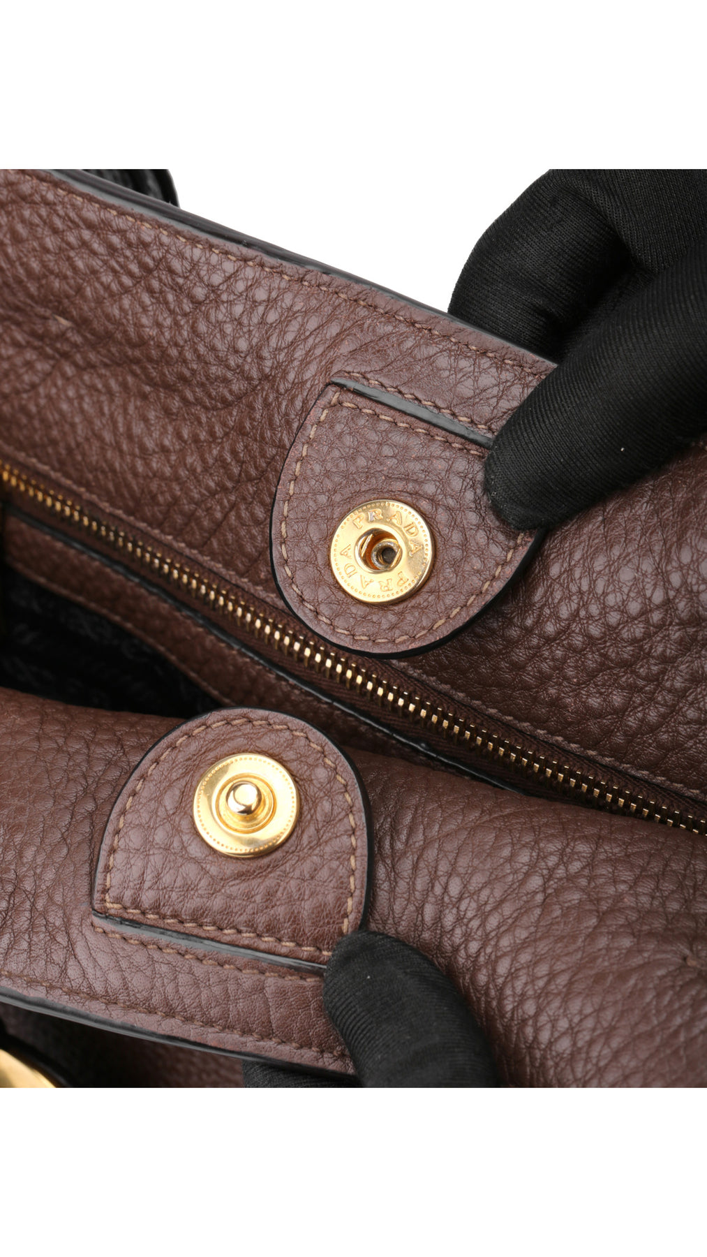 Prada Vitello Daino Tote Bag 2 - Brun