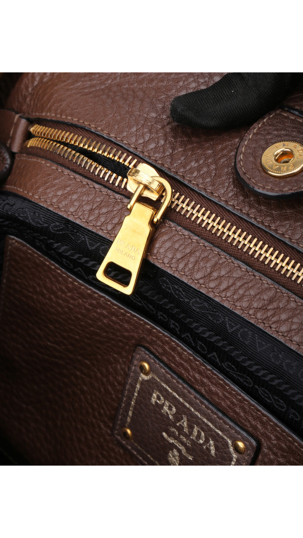 Prada Vitello Daino Tote Bag 2 - Brun