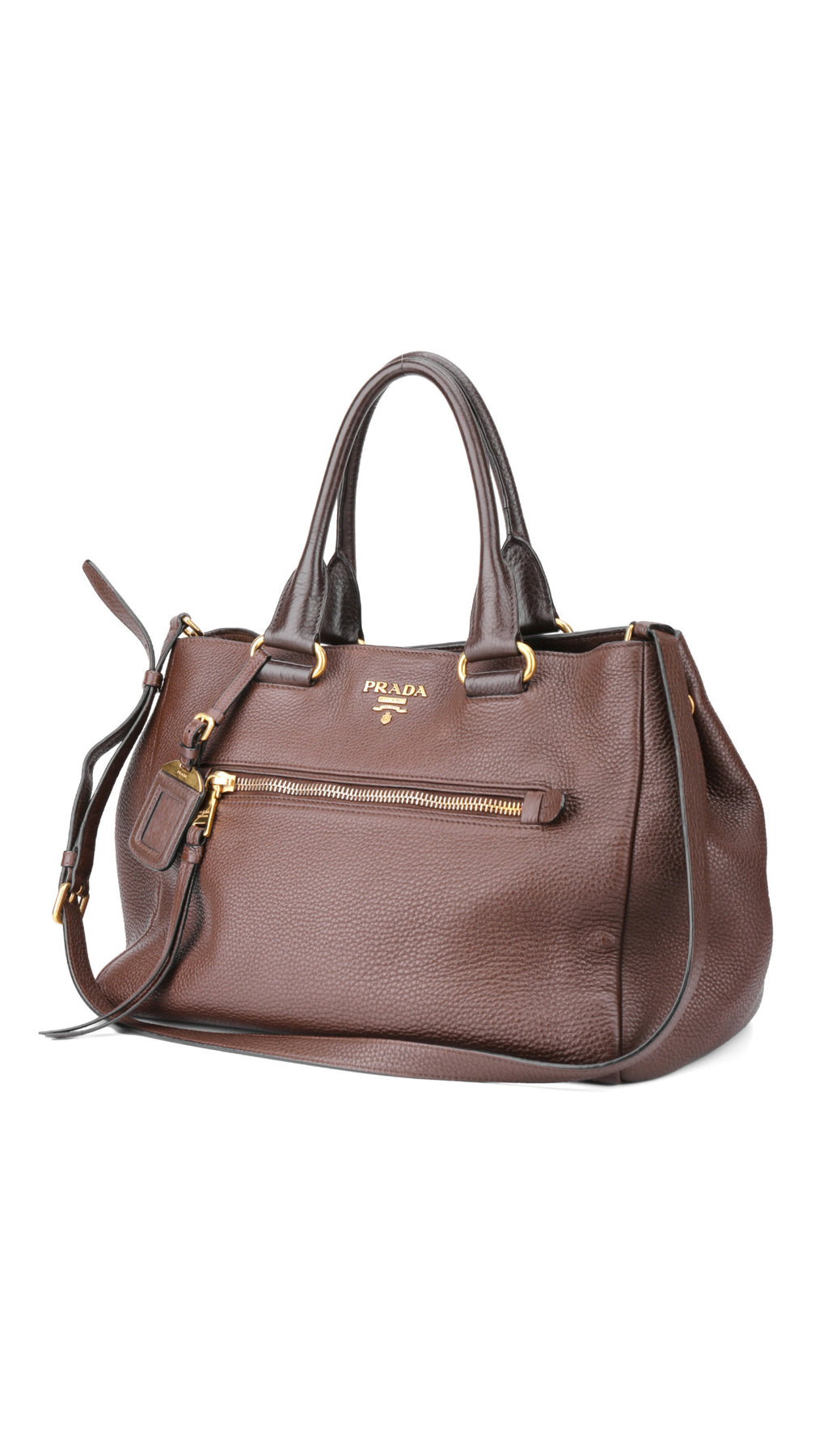 Prada Vitello Daino Tote Bag 2 - Brun