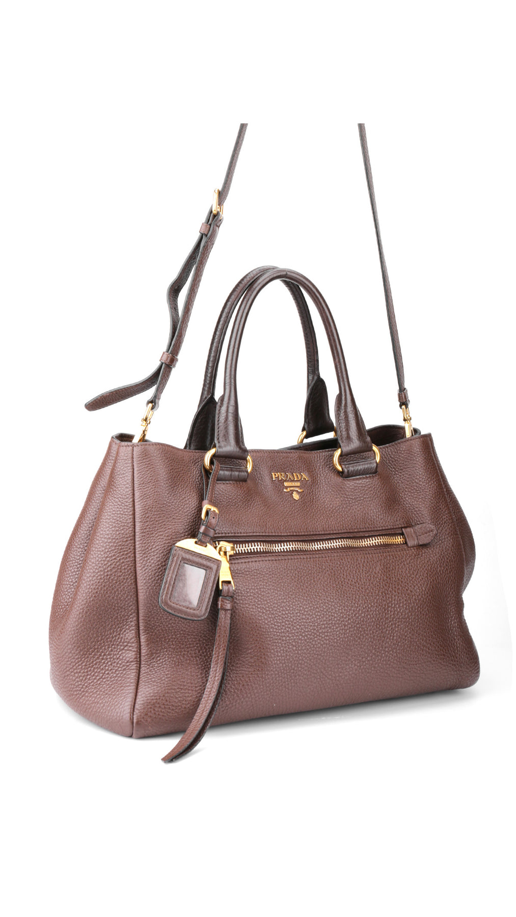 Prada Vitello Daino Tote Bag 2 - Brun