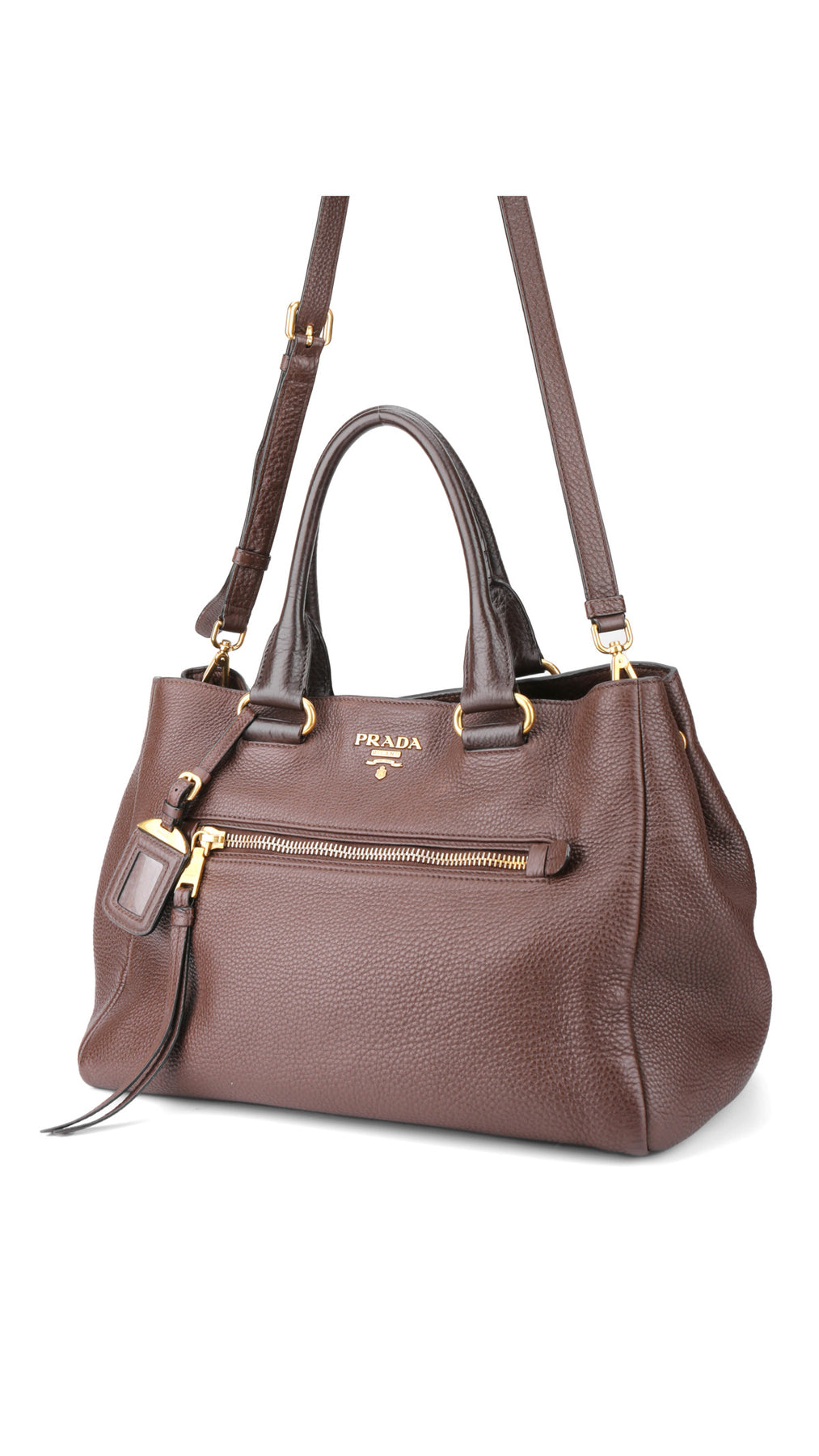 Prada Vitello Daino Tote Bag 2 - Brun