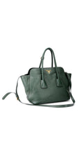 Prada Vitello Daino Tote Axelväska - Grön