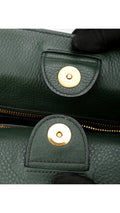 Prada Vitello Daino Tote Axelväska - Grön