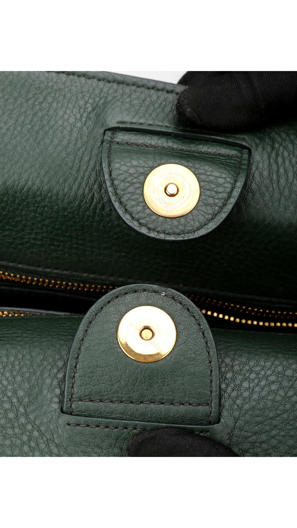 Prada Vitello Daino Tote Axelväska - Grön