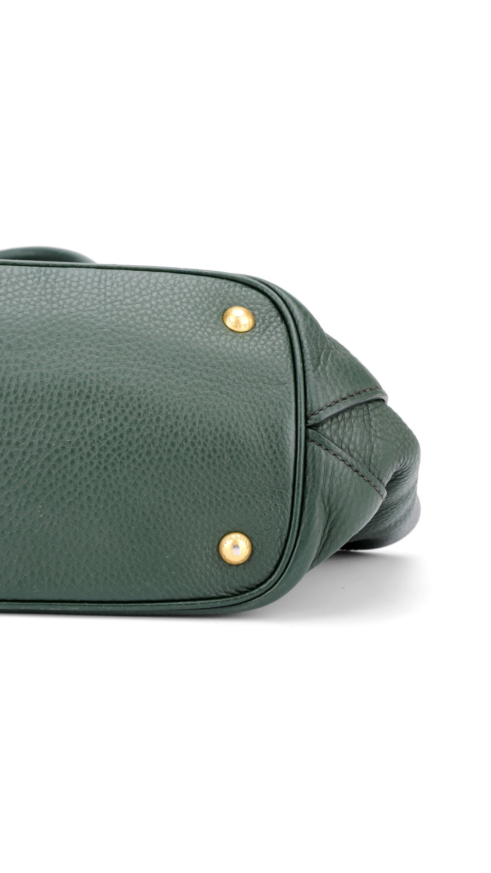 Prada Vitello Daino Tote Axelväska - Grön