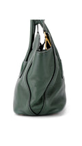 Prada Vitello Daino Tote Axelväska - Grön