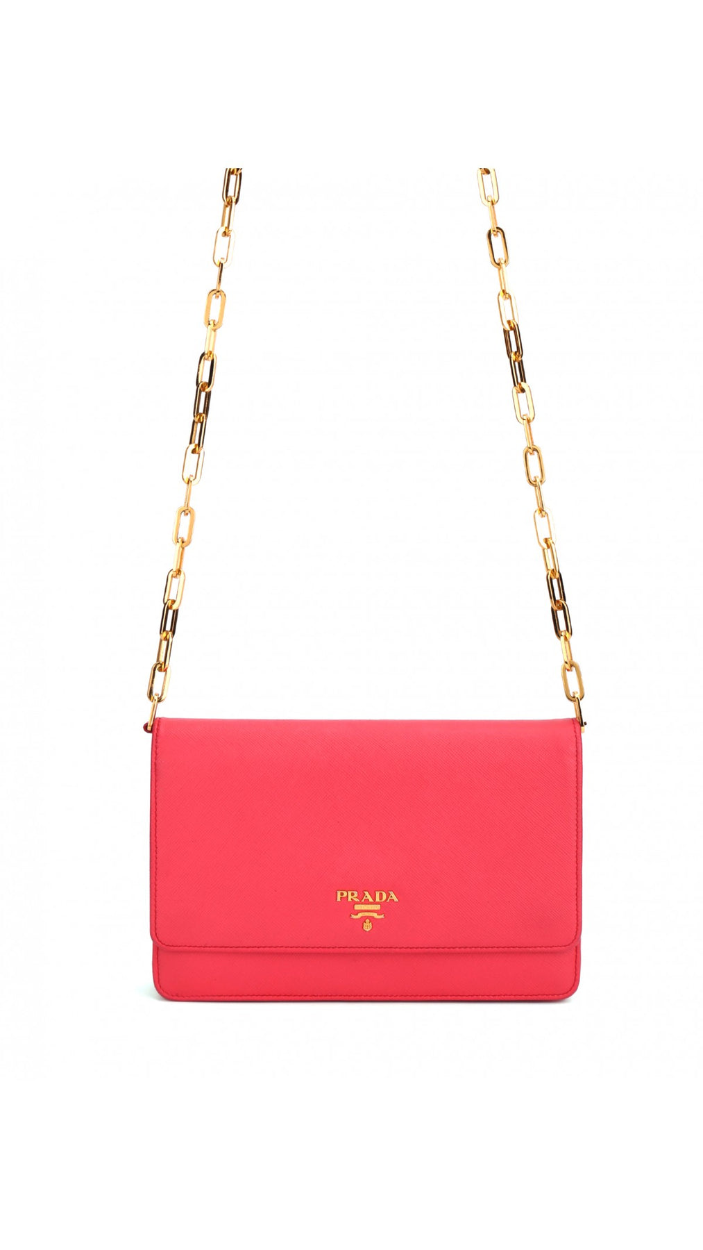 Prada Wallet On Chain Axelväska - Coral Rose