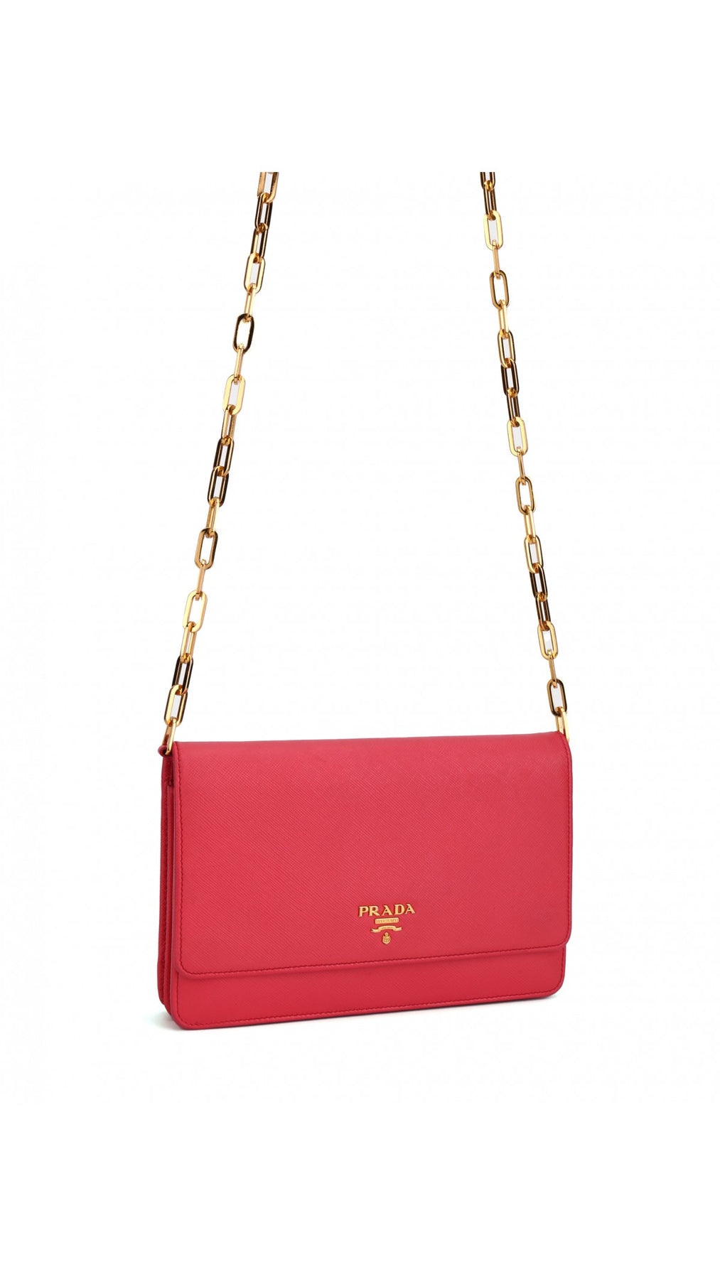 Prada Wallet On Chain Axelväska - Coral Rose