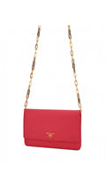 Prada Wallet On Chain Axelväska - Coral Rose
