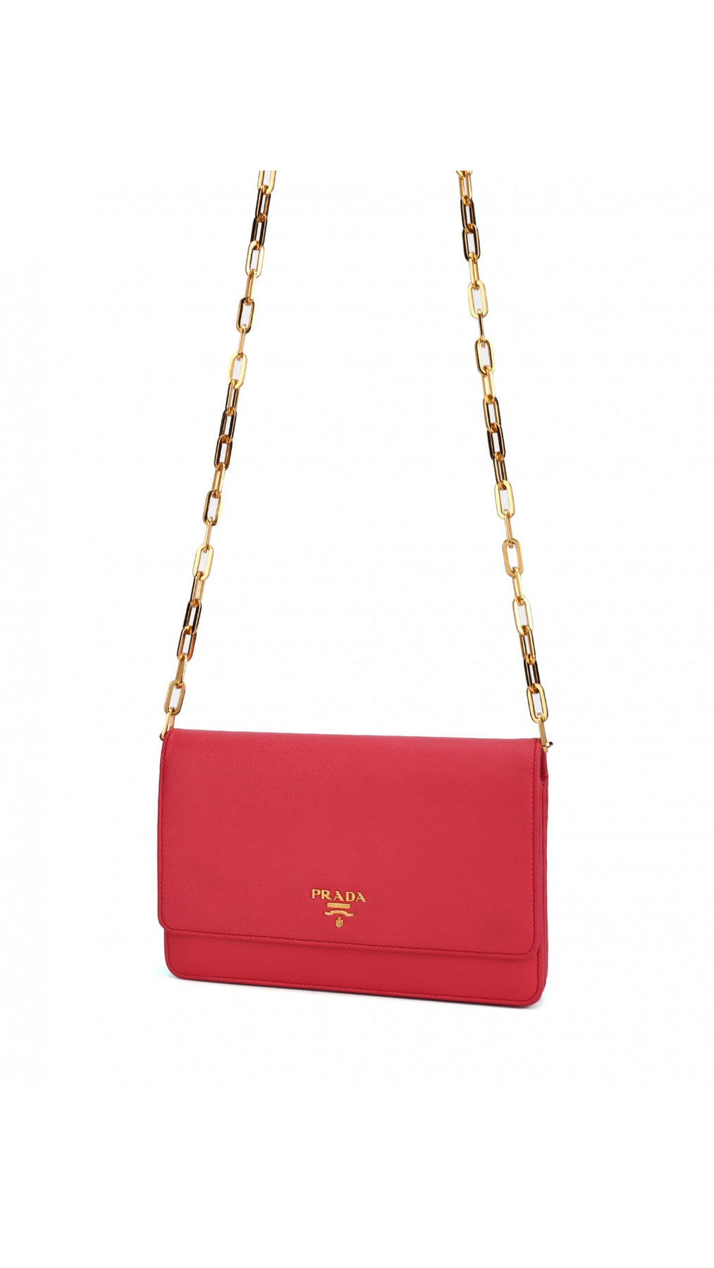 Prada Wallet On Chain Axelväska - Coral Rose