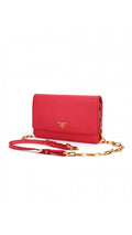 Prada Wallet On Chain Axelväska - Coral Rose