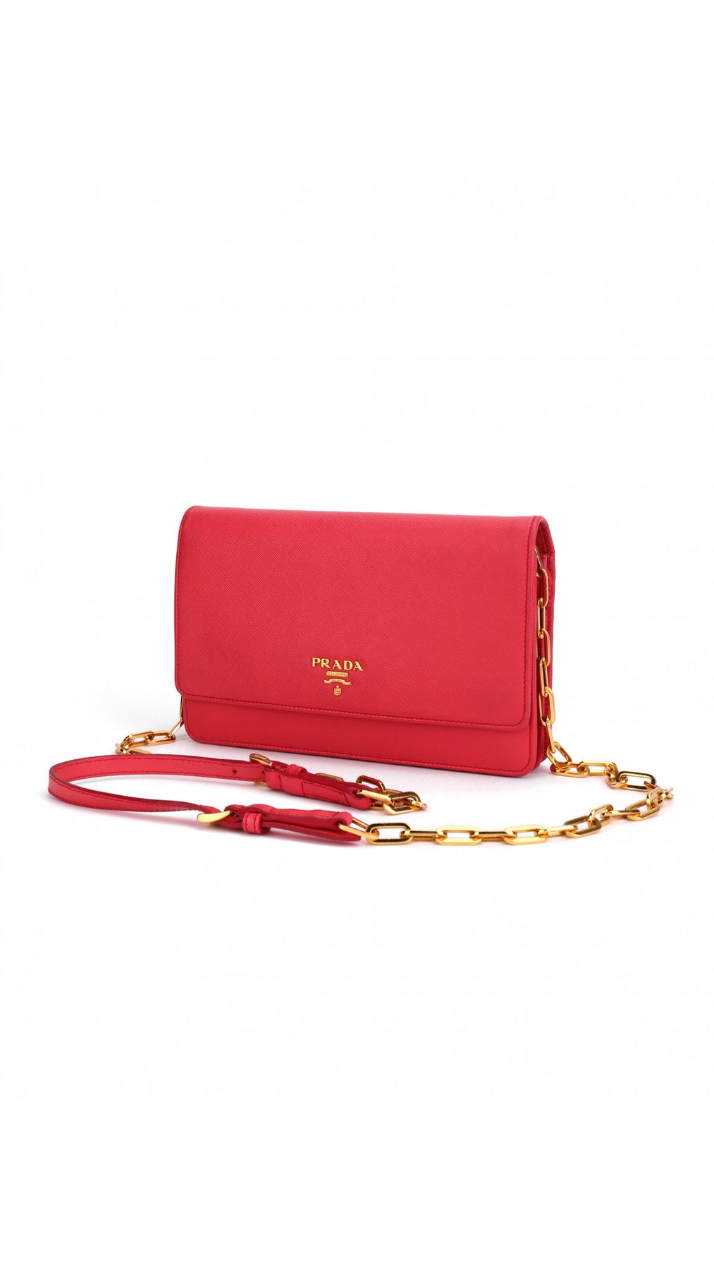 Prada Wallet On Chain Axelväska - Coral Rose