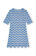 Cotton Crochet Mini Dress - Heather