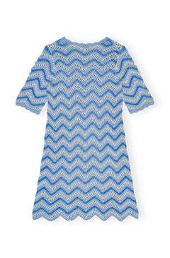 Cotton Crochet Mini Dress - Heather