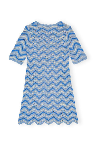 Cotton Crochet Mini Dress - Heather