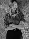 Coastal Shirt - Navy Blue White Stripe