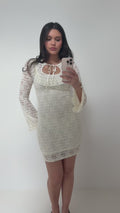 Selena Lace Mini Dress - Creme