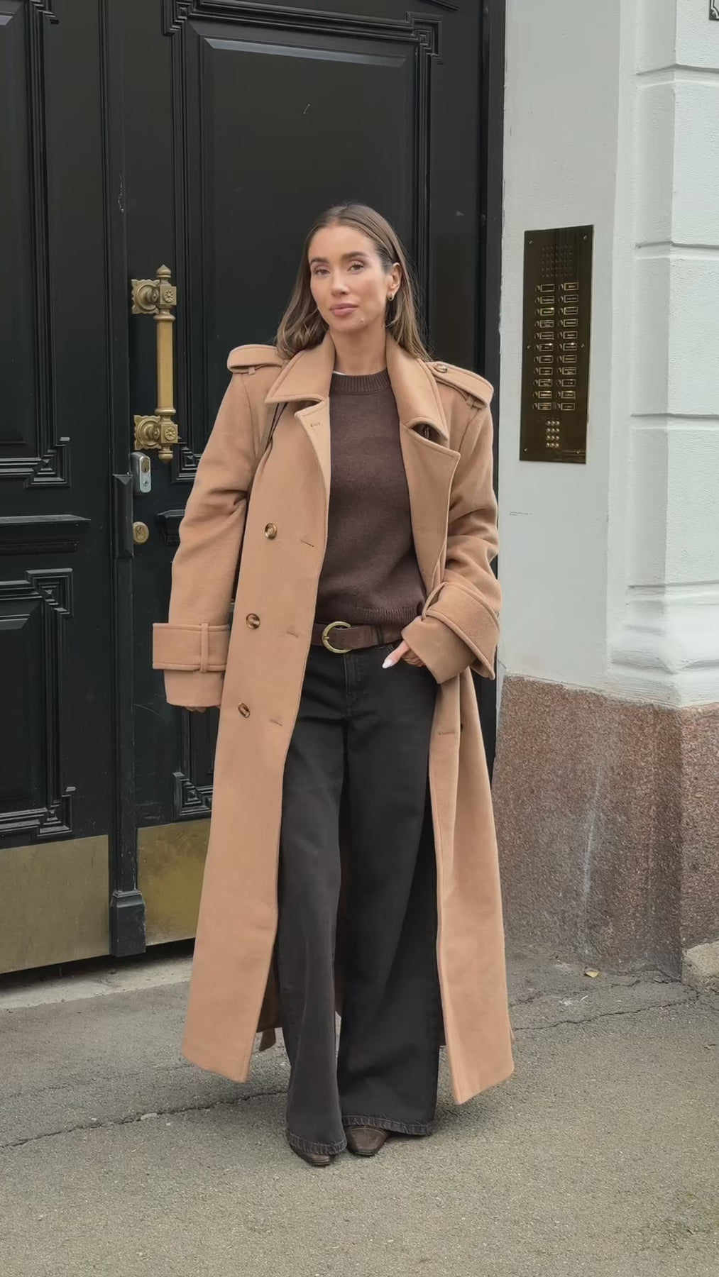Filippa Wool Maxi Coat - Camel