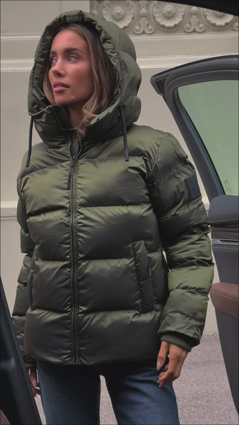 Maud Puff Jacket - Olive