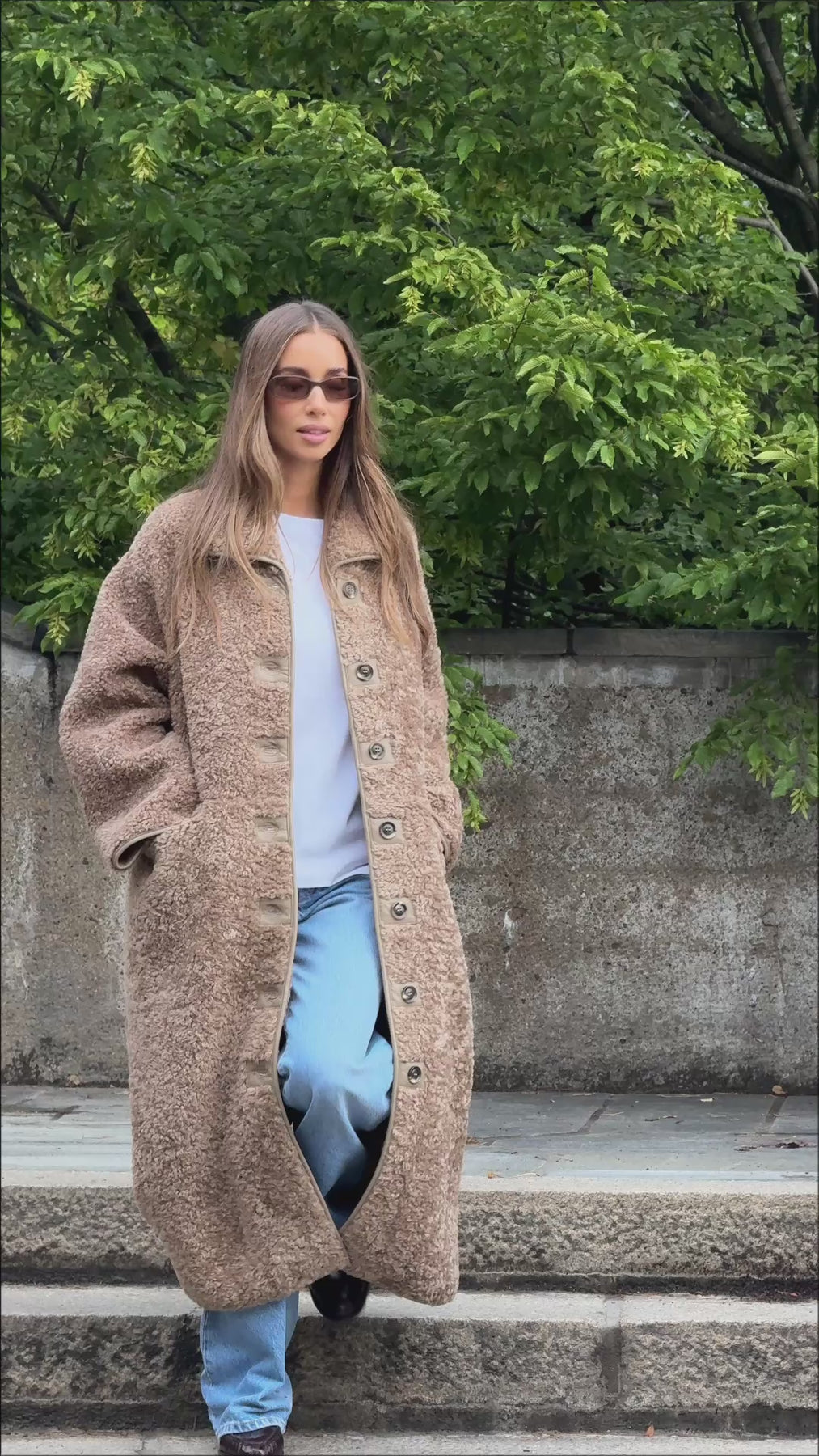 Ingrid Faux Shearling Kappa - Camel