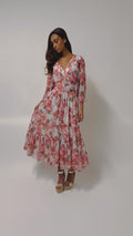 Gyri Golden Dress - Rosendal Red