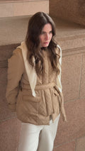 Anja Quiltad Jacka - Beige