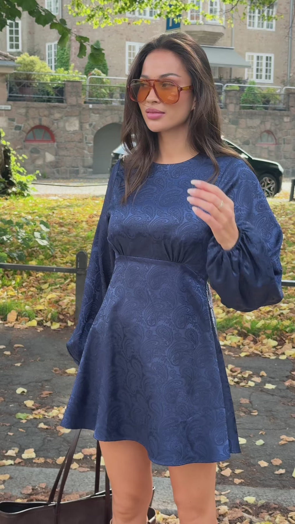 Edda Short Dress - Navy