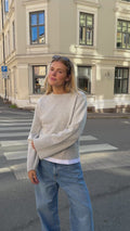 Mari Wool Sweater - Ljusgrå