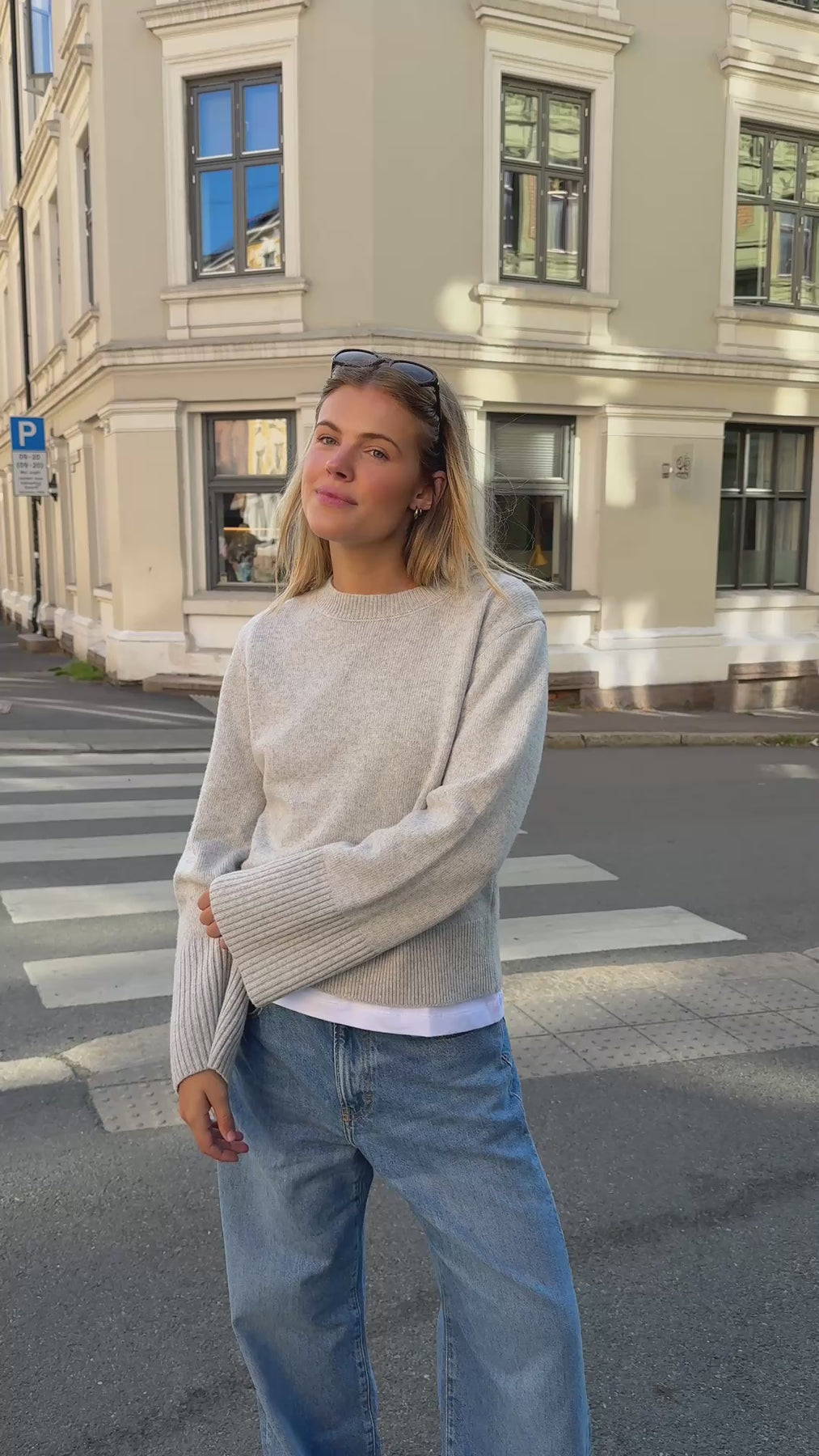 Mari Wool Sweater - Ljusgrå